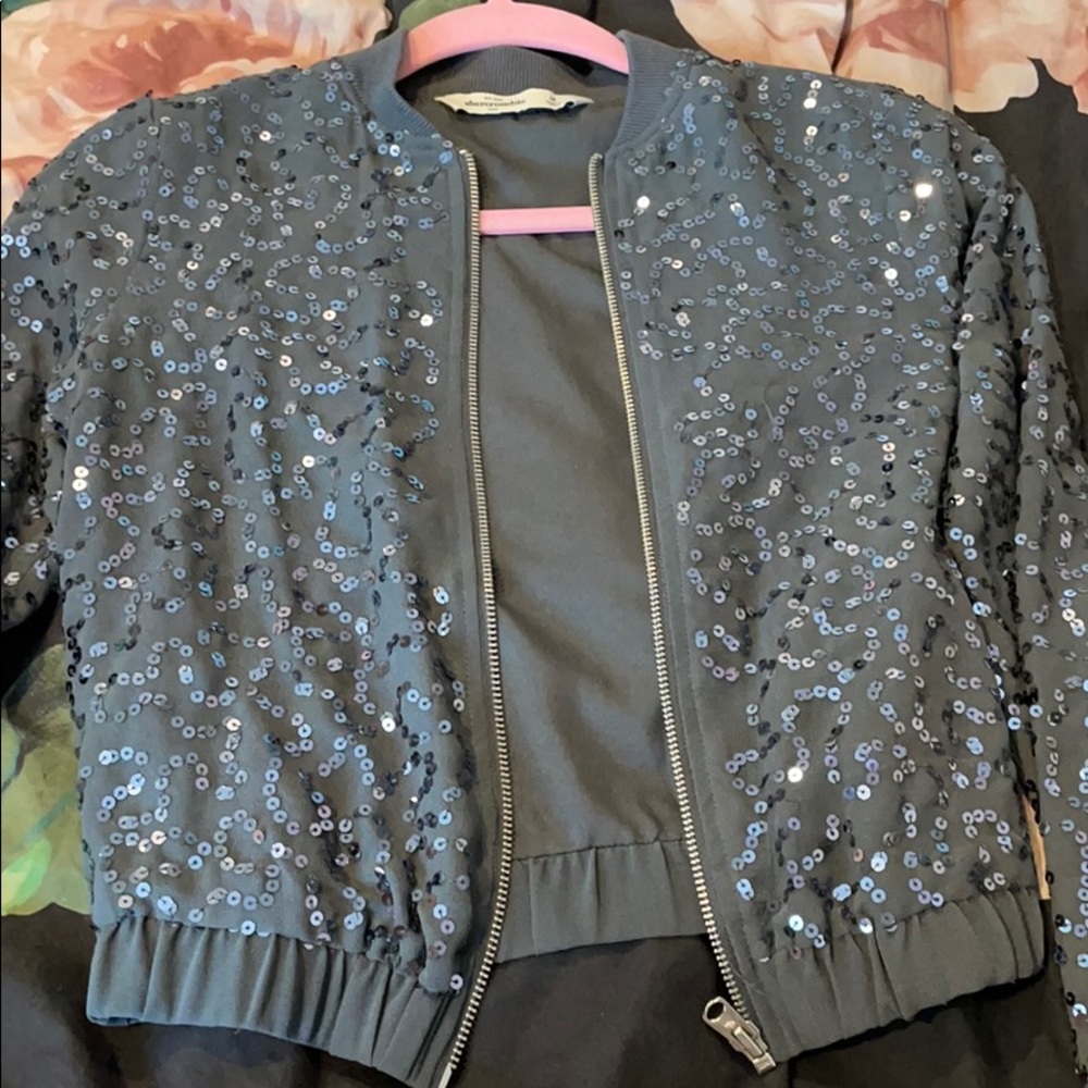 glitter abercrombie kids jacket size medium